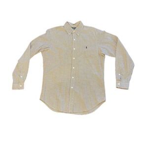 Ralph Lauren Men's M Brown Check Classic Fit Long Sleeve Shirt